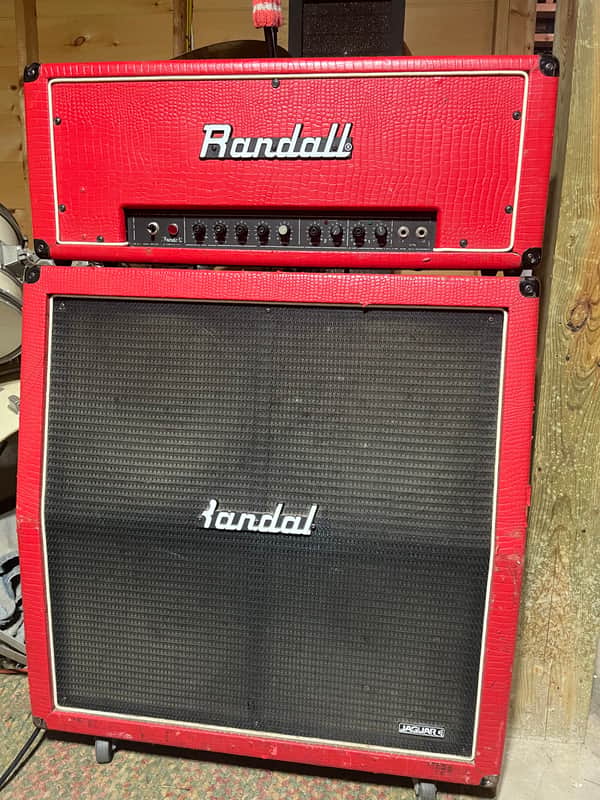 Randall RG100ES 2-Channel 120-Watt Solid State Guitar Amp Head 1980s - Red Snake Skin image 1