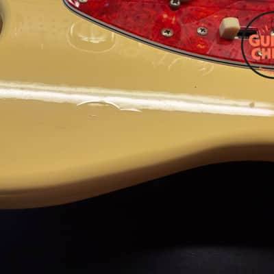 1995 Fender Japan MIJ MG69 '69 Mustang Vintage White FujiGen Tweed HSC image 12