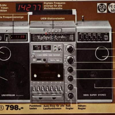 Universum Senator Super 8800 Boombox Ghettoblaster Portable Stereo Radio Made in Germany image 13