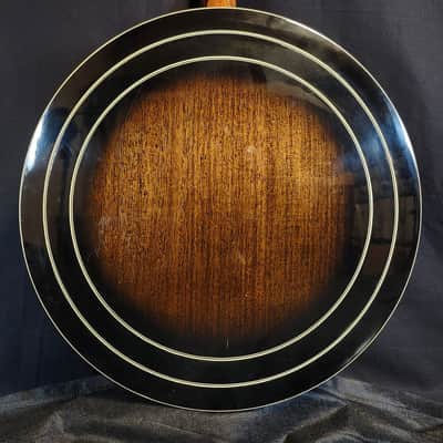 Vintage Iida 240P Plectrum Banjo, Masterclone, Archtop Tone Ring, Japan, 1970s, Mahogany Resonator, Pickup Mod, w/HSC image 4
