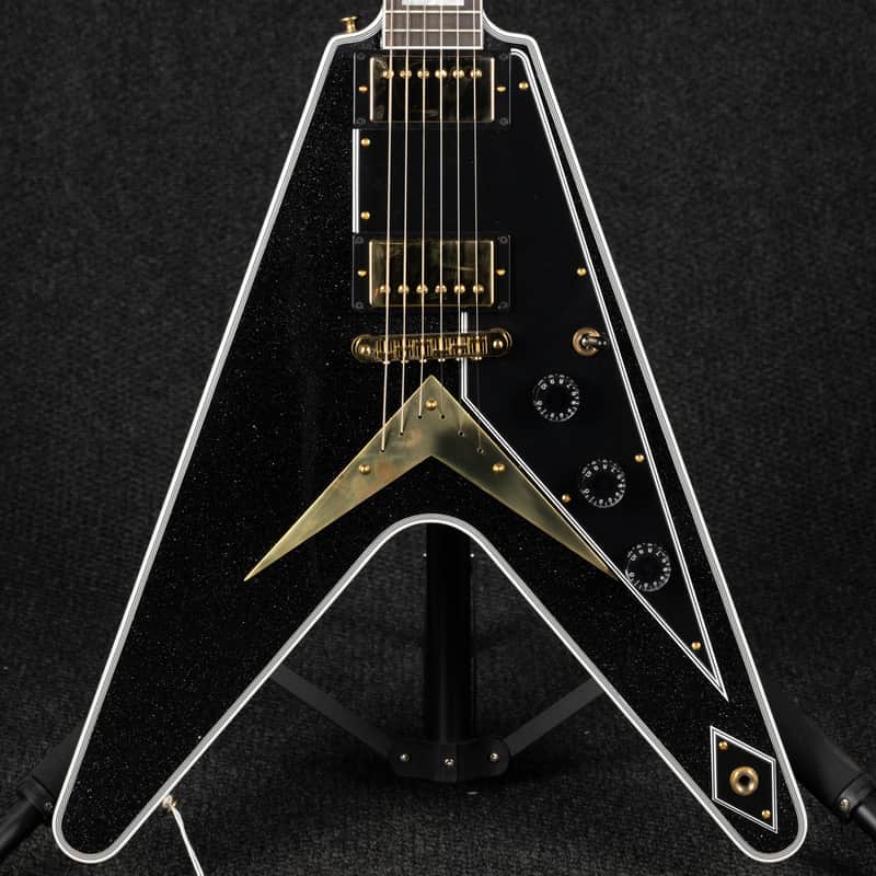 Gibson Custom Shop Flying V Custom - Ebony Sparkle