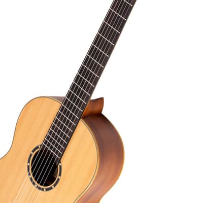 Ortega R131 Family Series Pro Solid Cedar Top Mahogany Neck Nylon 6-String Classical Acoustic Guitar w/Gig Bag image 7