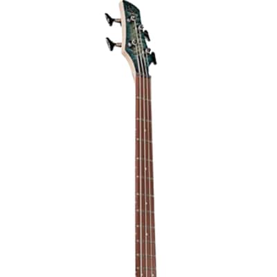Ibanez SR400EQM-SCB Bass Quilted Maple Stained Cosmic Blue Starburst Jatoba Fretboard image 9