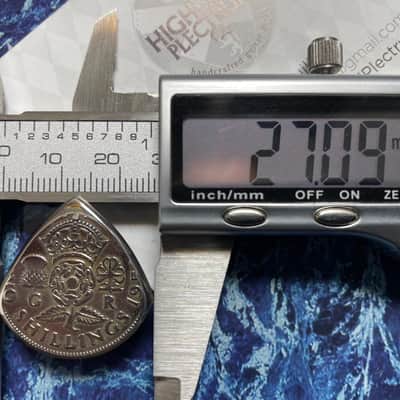 **Special Offer 20% Discount** Two (2) George VI Two Shillings Coin Guitar Picks. image 4