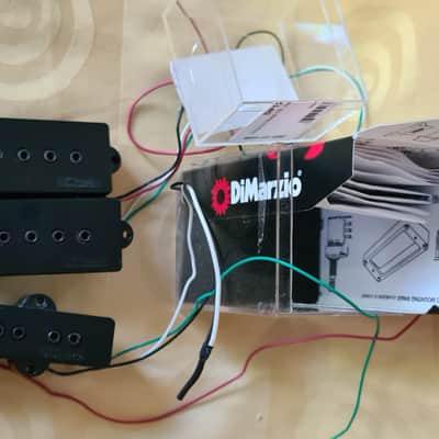 DiMarzio DP126BK Model P+J Bass Pickup Set 2010s - Black image 2
