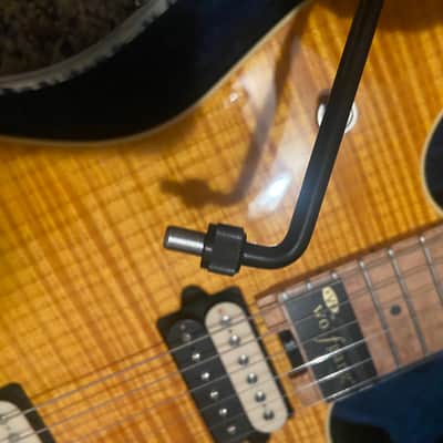 Peavey EVH Wolfgang USA Standard Deluxe 1999 Trans Amber Flame Top image 8