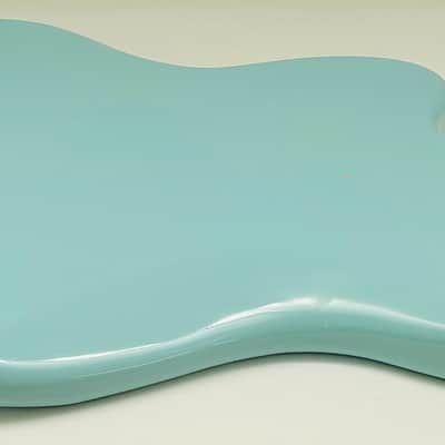 4lbs 6oz Nitro Lacquer Aged Relic Daphne Blue Jazz-Style Guitar Body image 8