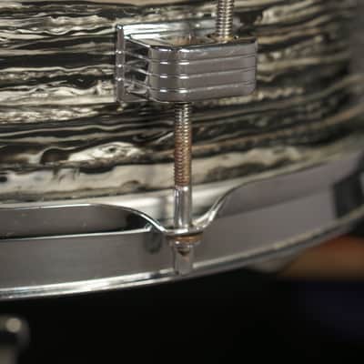 Ludwig 4x14" Downbeat Snare Drum - 1960s Black Oyster Pearl image 8