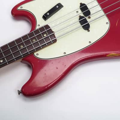 1966 Fender Mustang Bass - Dakota Red - Early First Run First Year Example! image 9