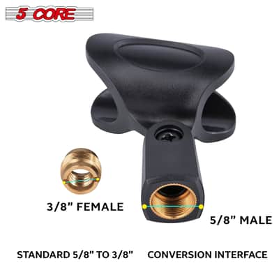 5 Core Microphone Clip Holder 6 Pieces with Screw Adapters 5/8 to 3/8 Inch image 9