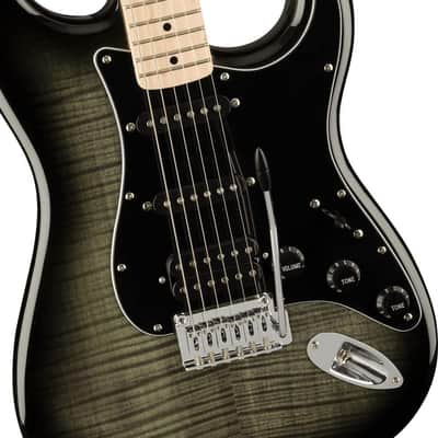 Squier Affinity Series Stratocaster FMT Electric Guitar, Black Burst, Maple Fingerboard image 4