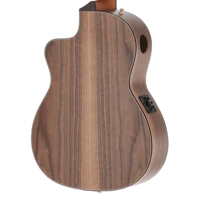 Manuel Rodriguez Café Cortado A/E Guitar - Curly Walnut Satin - Open Box image 5