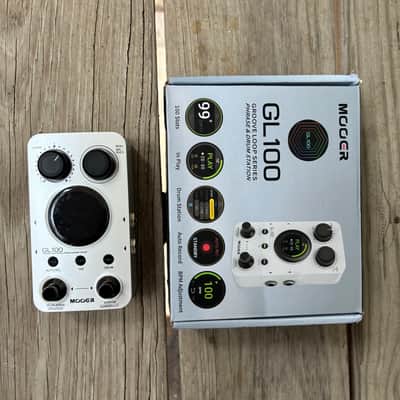 Mooer GL100 looper Drum machine  - White with box sampler groove box image 1