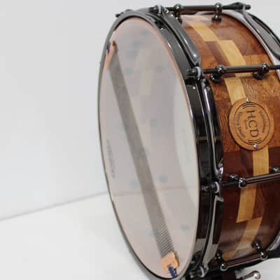 Holloman Custom Drums 5x14" Mahogany/Oak - Hand rubbed urethane over danish oil image 7