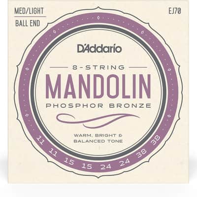 D'Addario EJ70 Phosphor Bronze Mandolin Strings, Ball End, Medium/Light, 11-38 image 2