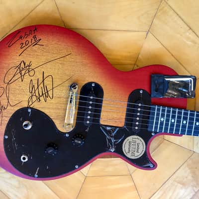 Epiphone Les Paul SL Electric Guitar Autograph by Rock Band "ZEBRA" Heritage Cherry Sunburst image 4