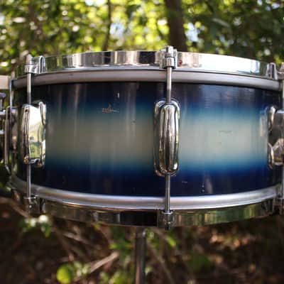1959 Slingerland Student Model RadioKing 3-Ply Blue & Silver Duco image 5