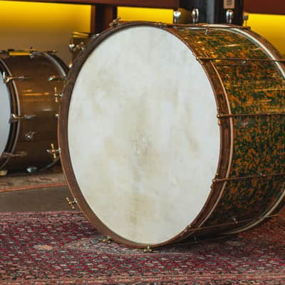Ludwig  1930's 'Peacock Pearl Outfit' in Original Peacock Pearl Gen. II' - 14x27.5 & 5x14 image 7