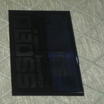 never used genuine BOSS sticker sheet (1 sheet has 2 stickers) 1) BOSS a sound innovator - colors Silver, Blue, Black Silver & 2) BOSS a sound innovator - colors Silver & Black (specifically from 1988), was orig paired w/ a DC3 Japan (pedal NOT included) image 11