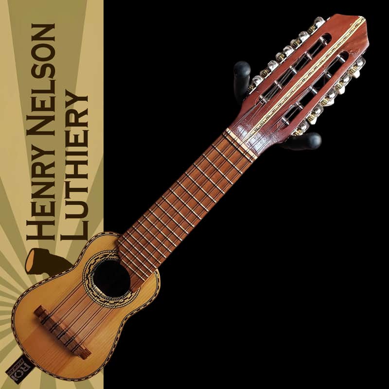 Vegan Bolivian Charango Hand-Carved Wood Back 10 String image 1