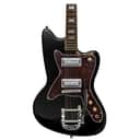 Silvertone 1478 Series Offset Bolt-On, Maple Top/ Gloss Black