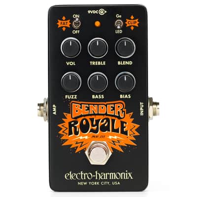 New Electro-Harmonix EHX Bender Royale Germanium Fuzz Guitar Pedal Black image 1