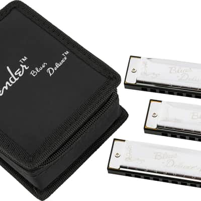 Fender Blues Deluxe Harmonica 3 Pack - Keys A, C, G image 2
