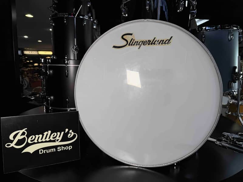 Vintage Early 70's Original Slingerland 24" Smooth White Bass Drum Reso Logo Head (Rm 3) image 1
