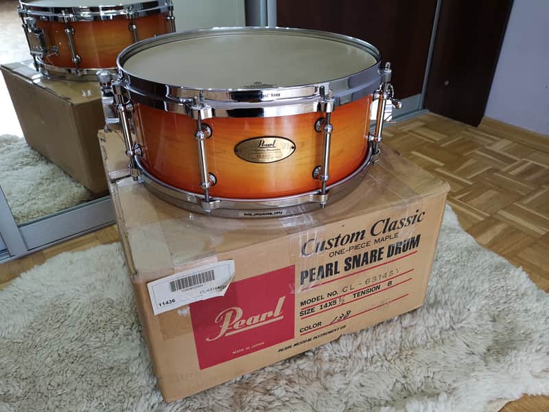 Pearl Snare Custom Classic CL 6314SY 14"x5,5"  2000s Antique Sunburst #138 image 1