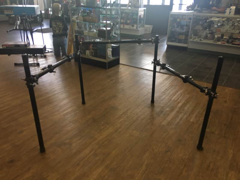Used Large Gibraltar Drum Rack Straight Bars Black image 1