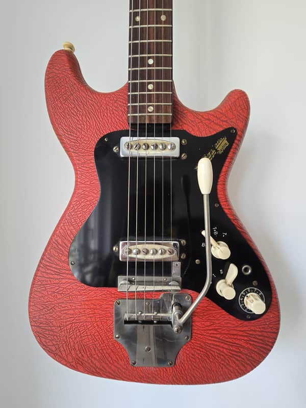 Vintage 1960s Klira Triumphator Electric Guitar - Red Vinyl - Fully Serviced - Pro Setup 1.9mm image 1