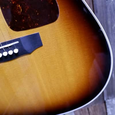 Guild USA D-55E Dreadnought - Antique Burst w/ Humidified Hard Case NAMM Display Guitar image 12