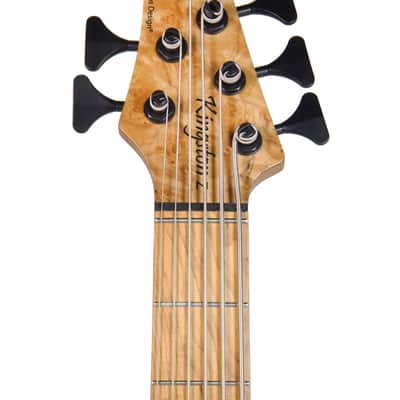 MTD Kingston Z6 Left Handed Roasted Maple Fingerboard, Natural Maple Burl Matte image 3