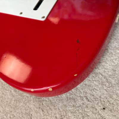 Squier Standard Stratocaster with Rosewood Fretboard 1989 - 2000 - Torino Red image 7