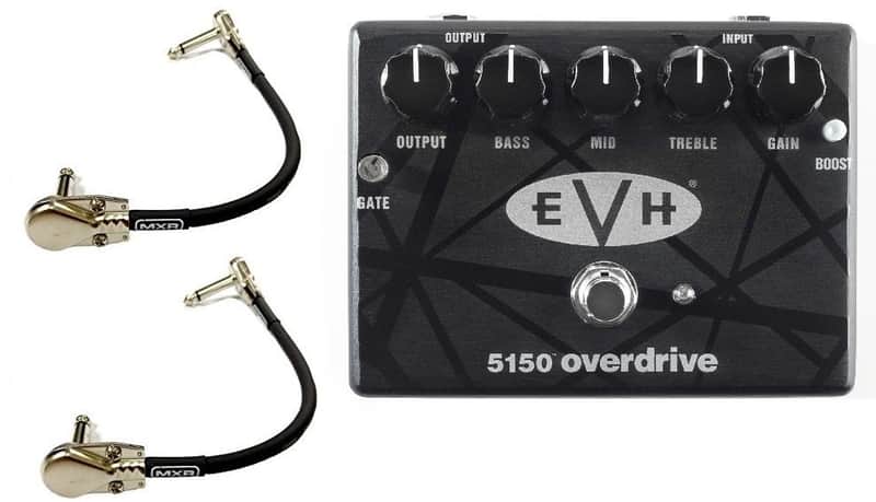 MXR EVH 5150 Overdrive Guitar Effects Pedal Eddie Van Halen True Bypass ( 2 MXR PATCH CABLES ) image 1