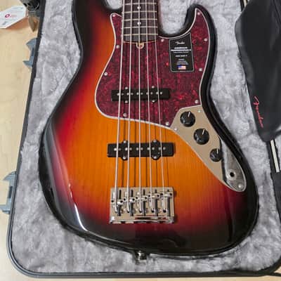 Fender American Professional II Jazz V BRAND NEW 75th Anniversary Sunburst USA 2021 NOS Pro 5 String image 5