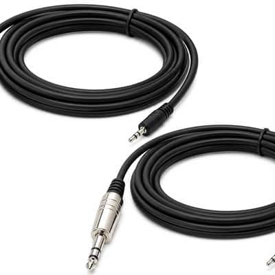 2 MR DJ CEQS12 12 ft 1/4" TRS (Stereo) Male to 1/8" (3.5mm) TRS Stereo Audio Cable image 1
