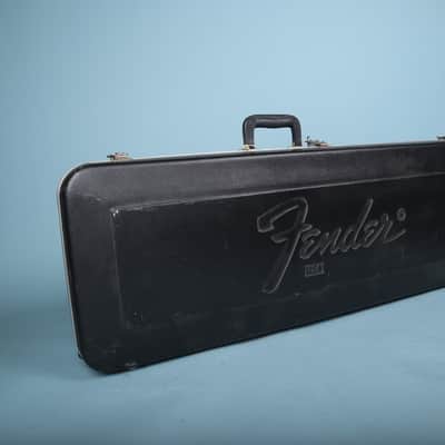 1980s Fender USA Molded Hardshell Rectangular Electric Guitar Case Black image 2