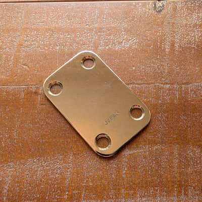 Teisco Neck Plate 4 Bolt Made In Japan 1960s Chrome image 3