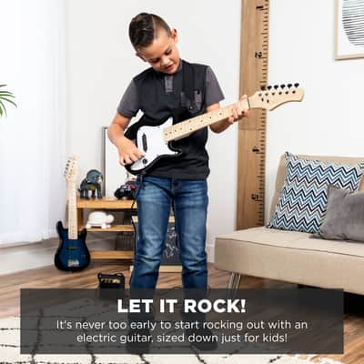 Best Choice Products Kids Electric Guitar Beginner Starter Kit w/ 5W Amplifier - 30 in-Sunburst image 13