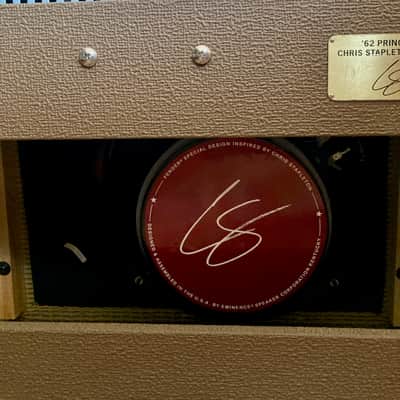 Fender Chris Stapleton Signature '62 Princeton 1x12" 12-Watt Guitar Combo 2019 - Present - Brown Vinyl with Wheat Grille Cloth image 8