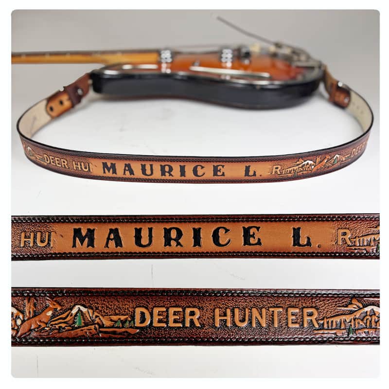 Loft Relics "Maurice the Hunter" guitar strap (Souldier) one-of-a-kind made at the Wilco Loft image 1