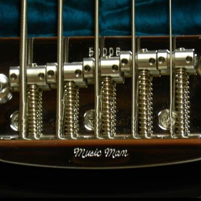 Ernie Ball MusicMan BFR StingRay 5H 20th Anniversary Tahitian Quilt. #6 of 10 StingRay 5H 2007 Tahitian Blue Quilt-Matching Headstock-Tahitian Blue Birdseye Neck image 11