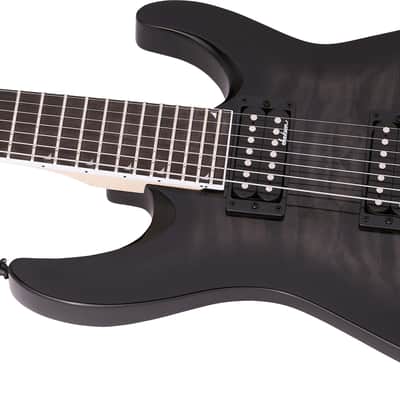Jackson JS Series Dinky Arch Top JS22Q-7 DKA HT, Amaranth Fingerboard, Transparent Black Burst image 4