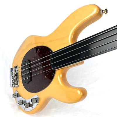 Ernie Ball Music Man Sting Ray 4 Fretless (Modified) 2000 Natural Ash image 2