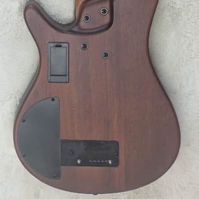 Ibanez SRH505F 5-String Fretless Hollowbody Bass, Flat Natural Browned Burst image 7