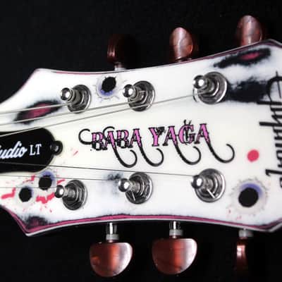 Custom Painted and Upgraded Epiphone Les Paul Studio LT-Aged and Worn With Graphics And Matching Headstock image 11