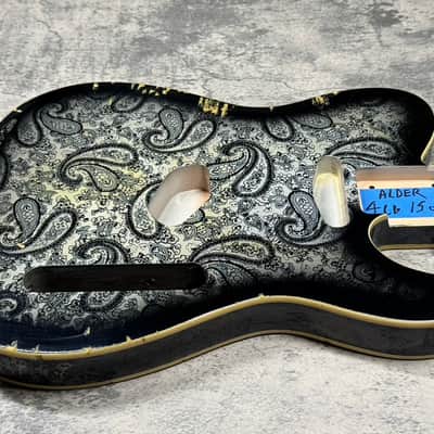 Real Life Relics 60’s Style Tele® Telecaster® Body Double Bound Aged Paisley Black image 2