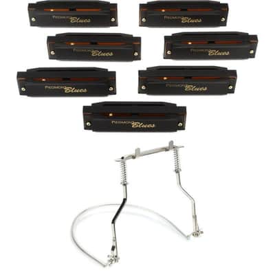 Hohner Piedmont Blues Harmonica Set 7-piece with Case and Harmonica Holder image 2