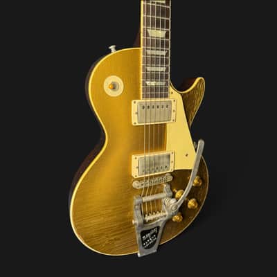 Gibson Custom Shop M2M 1957 Les Paul Goldtop Darkback Reissue • Murphy Lab Heavy Aged • Bigsby • Lower Logo • Aged Case 2024 - Double Gold image 8